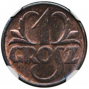 1 grosz 1933 - NGC MS65 RB