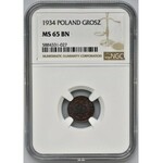 1 grosz 1934 - NGC MS65 BN