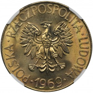10 złotych 1969 Kościuszko - NGC MS67