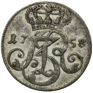 August III of Poland, 3 Groschen Danzig 1758