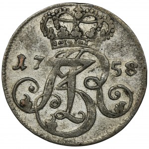 August III of Poland, 3 Groschen Danzig 1758