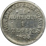 15 kopeck = 1 zloty Warsaw 1835 MW - UNLISTED