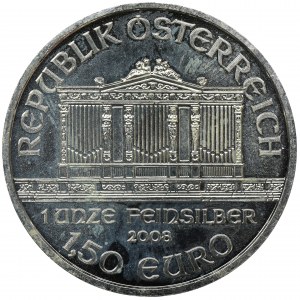 Austria, II Republic, 1,50 Euro 2008 Vienna Philharmonic