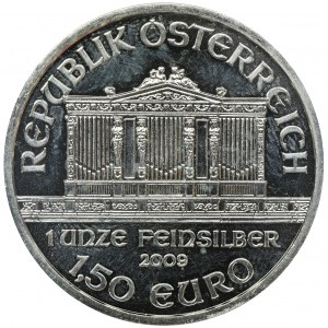 Austria, II Republic, 1,50 Euro 2009 Vienna Philharmonic