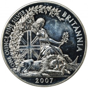 Great Britain, Elizabeth II, 2 Pounds 2007 Britannia - 1 Ounce