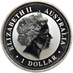 Australia, Elizabeth II, 1 Dollar 2001 - Kookaburra