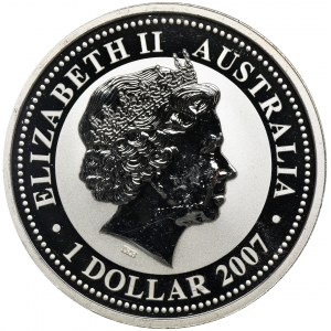 Australia, Elizabeth II, 1 Dollar 2008 - Rat Year