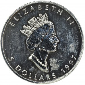 Canada, Elizabeth II, 5 Dollars 1997 - mapple leaf