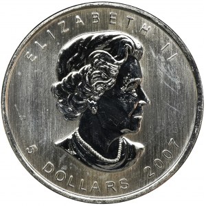 Canada, Elizabeth II, 5 Dollars 2007 - mapple leaf