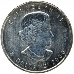 Canada, Elizabeth II, 5 Dollars 2008 - mapple leaf