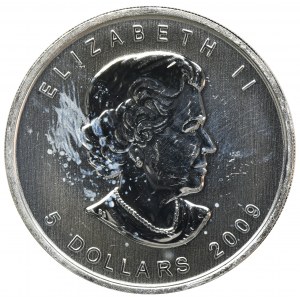 Canada, Elizabeth II, 5 Dollars 2009 - mapple leaf