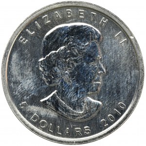 Canada, Elizabeth II, 5 Dollars 2010 - mapple leaf