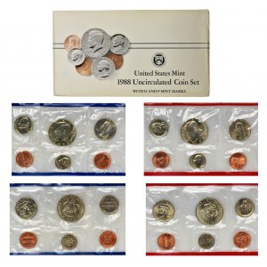 Set, USA, Uncirculated Coin Set 1988 (24 pcs.)