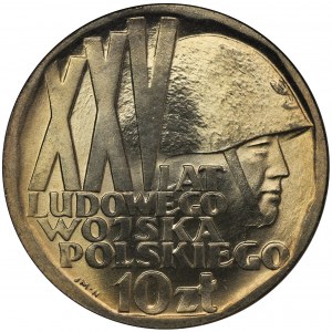 10 złotych 1968 XXV lat Ludowego Wojska Polskiego - NGC MS67