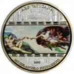 Cook Islands, Elizabeth, 20 Dollars 2008 - The Creation of Adam