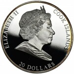 Cook Islands, Elizabeth, 20 Dollars 2008 - The School of Athens