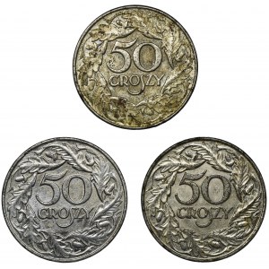 Zestaw, 50 groszy 1938 (3 szt.)