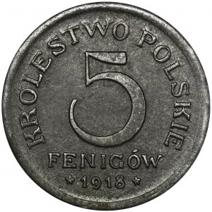 Kingdom of Poland, 5 pfennige 1918