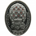 Niue, Elżbieta II, 50 dolarów 2012 Mennica Polska - Carskie Jaja Faberge, Jajo koronacyjne z kryształami Swarovskiego