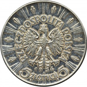 Piłsudski, 5 złotych 1934