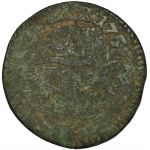 Sapieha dominial token, Augustus III of Poland, Groschen 1755 - MS countermark