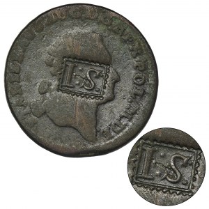 Ignacy Szlubowski's dominial token, Poniatowski, 3 Groschen 1767 - countermark, RARE