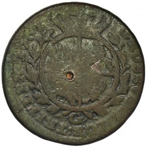 Ignacy Szlubowski's dominial token, Poniatowski, 3 Groschen 1767 - countermark, RARE