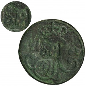Dominial token, Poniatowski, Groschen Krakau 1767 - SP countermark