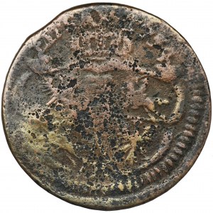 Dominial token, Augustus III of Poland, Groschen Guben 1754 - countermark