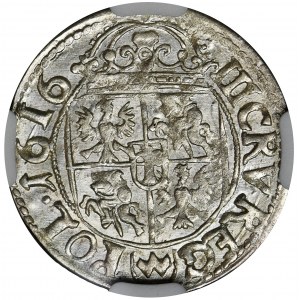 Sigismund III Vasa, 3 Kreuzer Krakau 1616 - NGC MS65