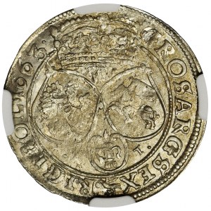 Jan II Kazimierz, Szóstak Kraków 1663 AT - NGC MS65 - WYŚMIENITY
