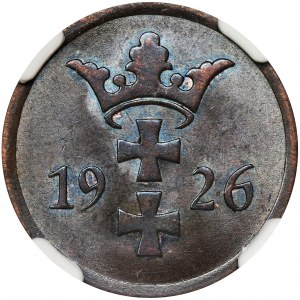 Free City of Danzig, 2 pfennig 1926 - NGC MS64 BN