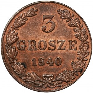 3 groschen Warsaw 1840 MW