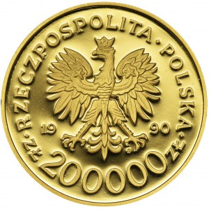 200.000 złotych 1990 Warszawa - Mała Solidarność 1980-1990 - RZADKA