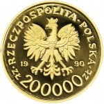 200.000 złotych 1990 Warszawa - Mała Solidarność 1980-1990 - RZADKA