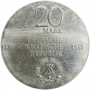 Germany, DDR, 20 Mark Berlin 1981 - Stein