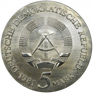 Germany, DDR, 5 Mark Berlin 1981 - Riemenschneider