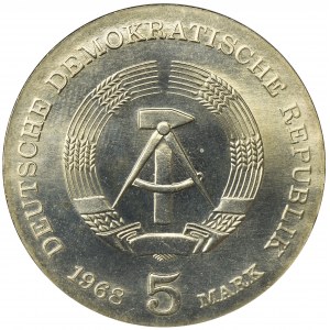Germany, DDR, 5 Mark Berlin 1968 - Koch