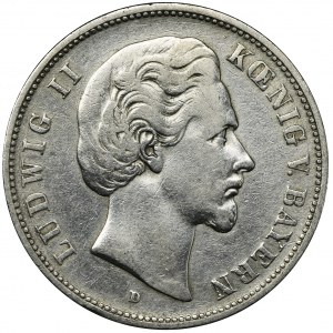 Germany, Bavaria, Ludwig II, 5 Mark Munich 1875