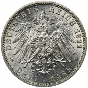 Germany, Kingdom of Prussia, Wilhelm II, 3 Mark Berlin 1911 A