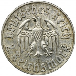 Germany, Weimar Republic, 2 Mark Karlsruhe 1933 G