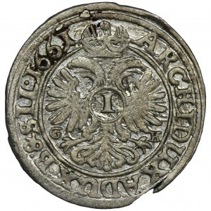Silesia, Leopold I, 1 Kreuzer Breslau 1661 GH