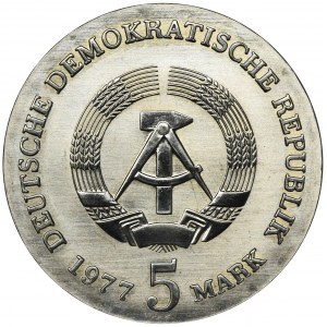 Germany, DDR, 5 Mark Berlin 1977 - Jahn