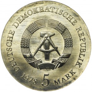 Germany, DDR, 5 Mark Berlin 1978 - Klopstock