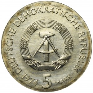 Germany, DDR, 5 Mark Berlin 1974 - Reis