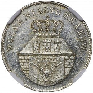 Free City of Krakau, 1 zloty 1835 - NGC UNC DETAILS