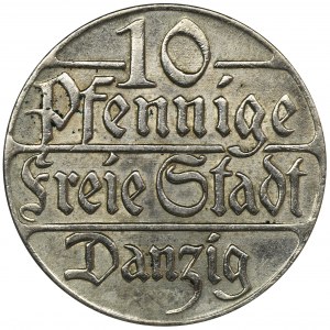 Free City of Danzig, 10 pfennig 1923