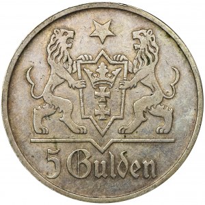 Free City of Danzig, 5 gulden 1923