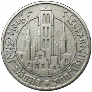 Free City of Danzig, 5 gulden 1923