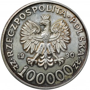 100.000 złotych 1990 Solidarność - TYP A